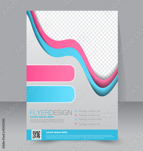 Flyer template. Business brochure. Editable A4 poster