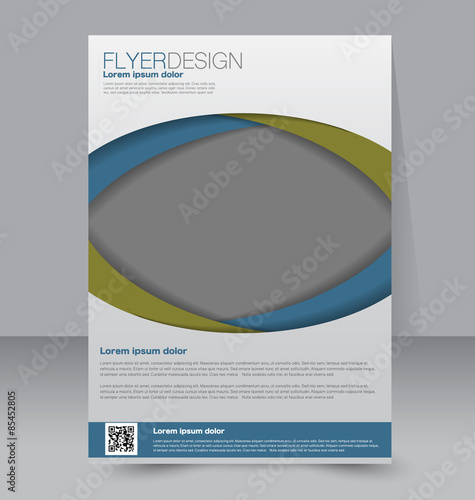 Flyer template. Business brochure. Editable A4 poster