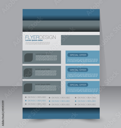 Flyer template. Business brochure. Editable A4 poster