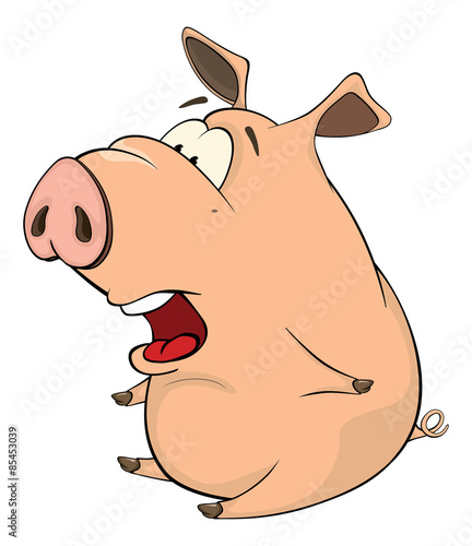 A cute pig farm animal cartoon 