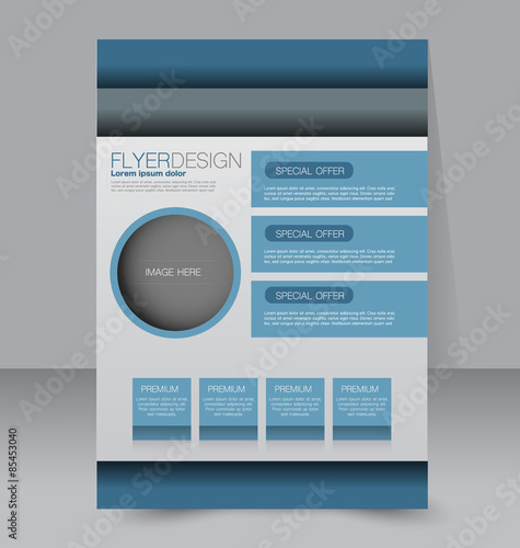 Flyer template. Business brochure. Editable A4 poster