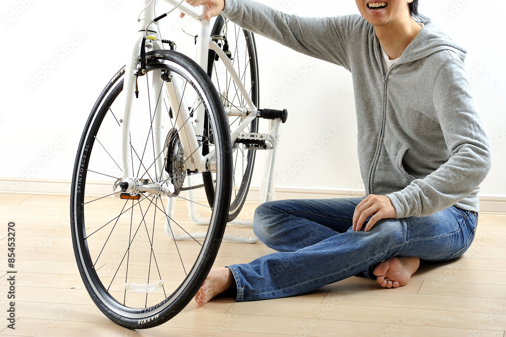 Obraz premium 自転車のメンテナンス