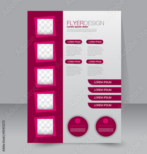 Flyer template. Business brochure. Editable A4 poster