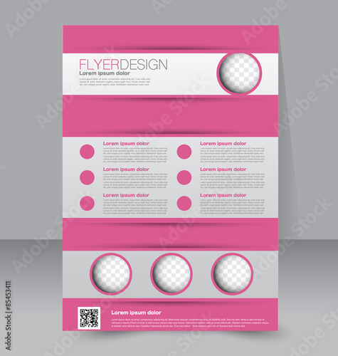 Flyer template. Business brochure. Editable A4 poster