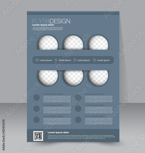 Flyer template. Business brochure. Editable A4 poster