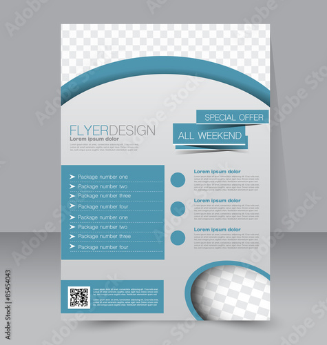 Flyer template. Business brochure. Editable A4 poster