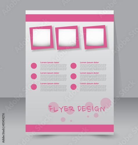 Flyer template. Business brochure. Editable A4 poster