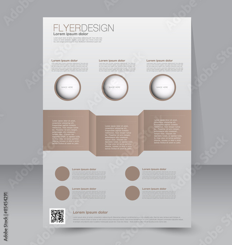 Flyer template. Business brochure. Editable A4 poster