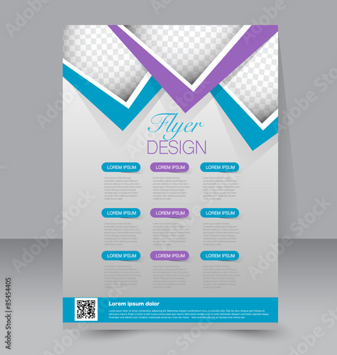 Flyer template. Business brochure. Editable A4 poster