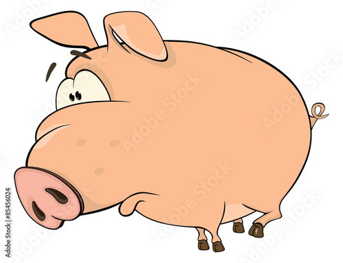 A cute pig farm animal cartoon 