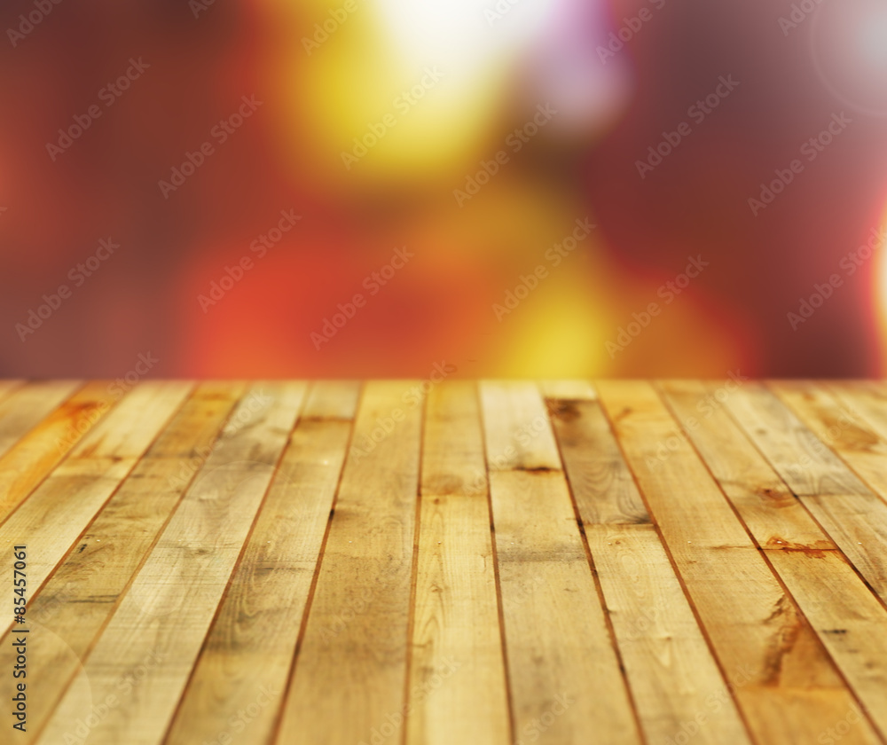 Wood plank on nature blurred background Wood plank on nature blurred background