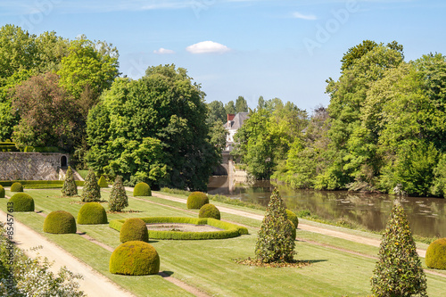 Les jardins du château du Lude au bord du Loir, Le Lude, Sarthe photo