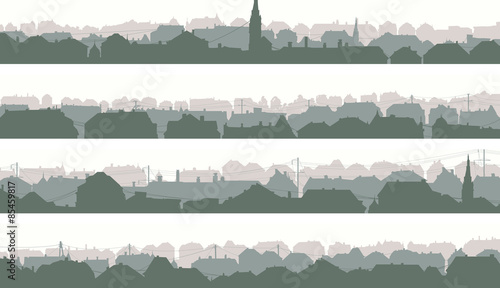Horizontal banners of big European city.