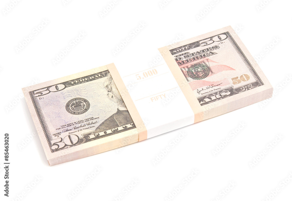 pack of fifty dollars banknotes pack of fifty dollars banknotes
