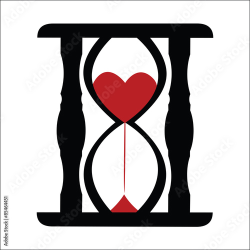 Hearts in Sand Clock