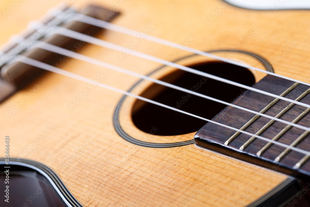 Fototapeta premium Small Hawaiian four stringed ukulele guitar