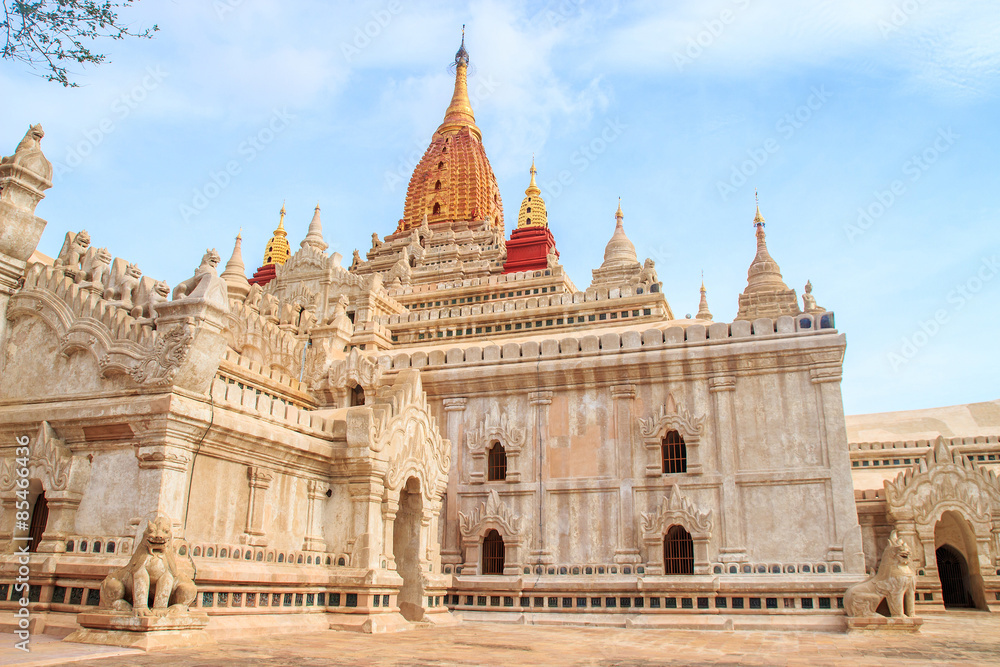 Ananda temple, the most beautiful temple in Bagan, Myanmar
