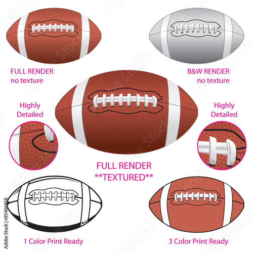Various vector footballs