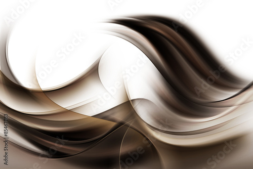 Modern Dark Brown Waves Abstract on White Background #85467083