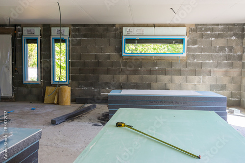 aménagements intérieurs du chantier photo