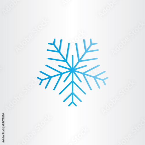 blue frozen snowflake icon