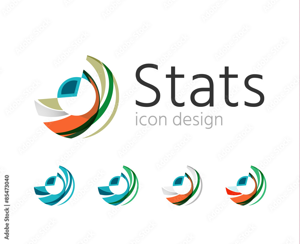 Statistics company logo set. Vector illustration Statistics company logo set. Vector illustration