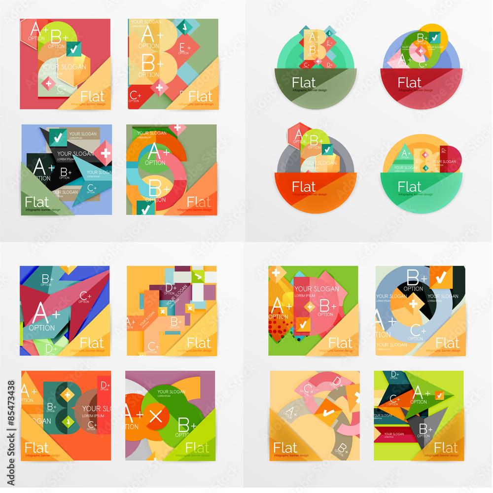 Fototapeta premium Modern geometric design temlates, universal diagram, banner