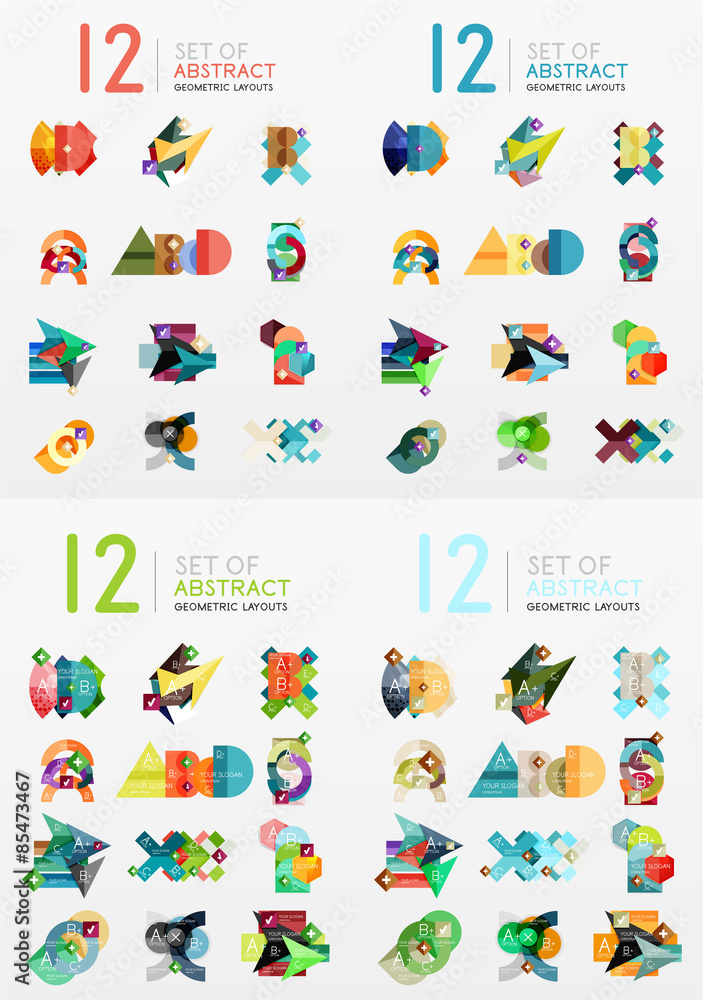 Modern geometric design temlates, universal diagram, banner Modern geometric design temlates, universal diagram, banner