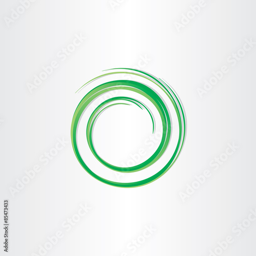 green vector spiral symbol