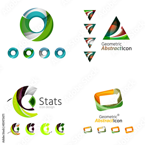 Universal abstract geometric shapes - business emblems © antishock