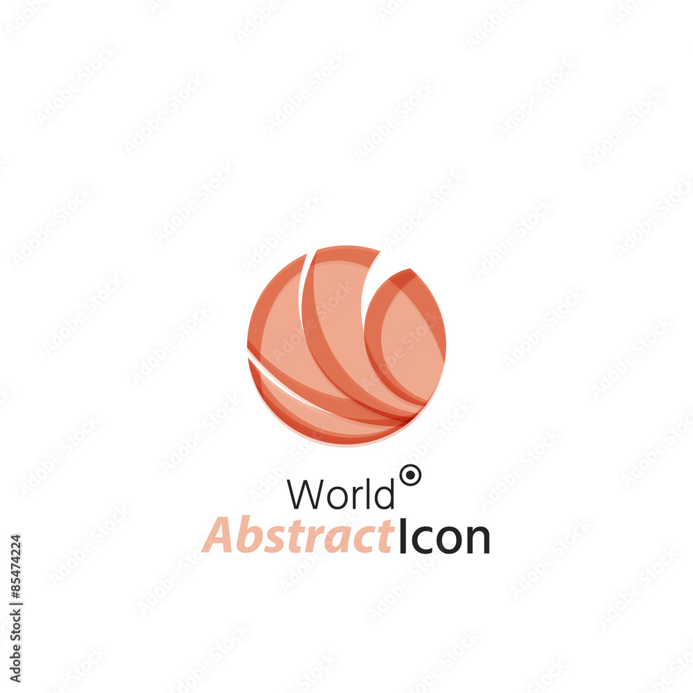 Abstract geometric business corporate emblem - globe, world Abstract geometric business corporate emblem - globe, world