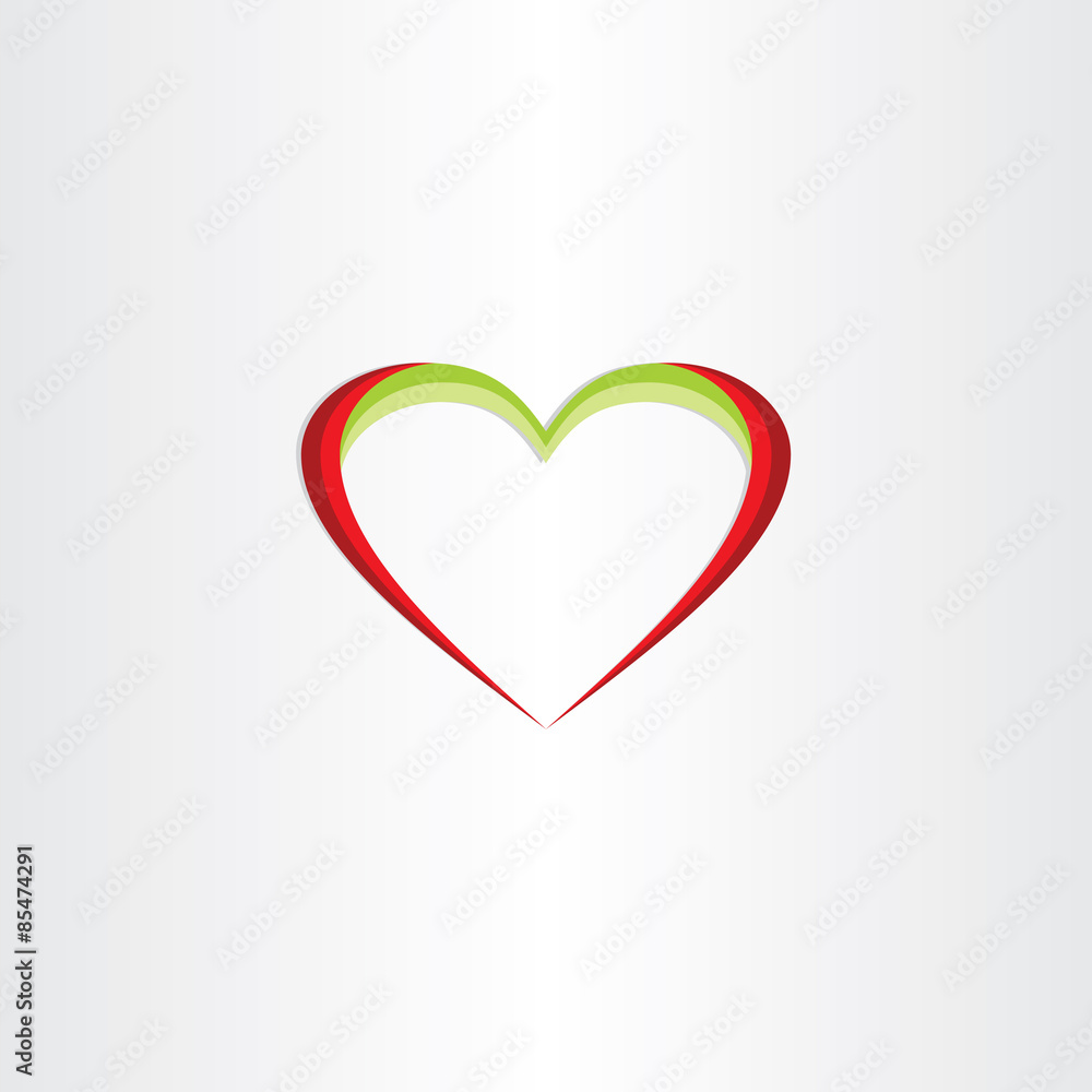 red green heart icon