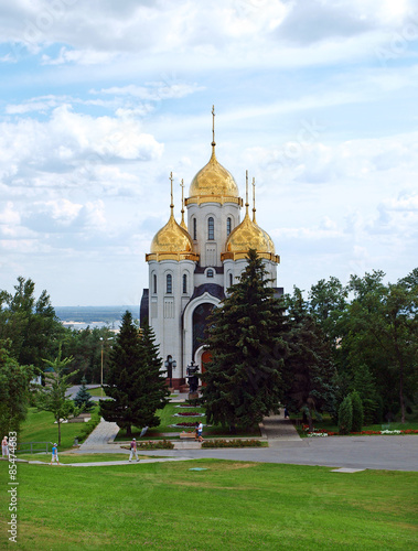 All Saints Church in Russia, Volgograd about memorial Mamaev Kurgan photo