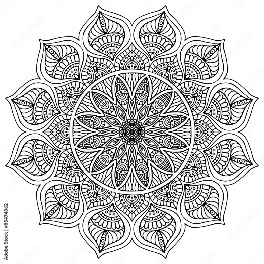 Fototapeta premium Mandala. Round Ornament Pattern