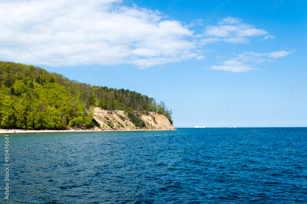 Obraz premium Cliff at Baltic sea, Poland