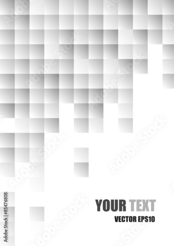 Vector : Abstract modern white and gray square background