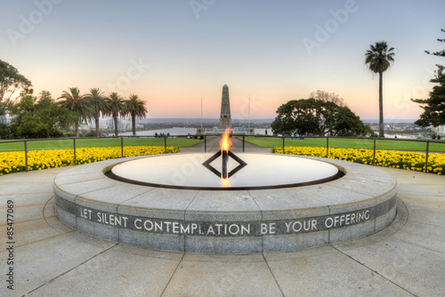 Kings Park War Memorial at Sunset