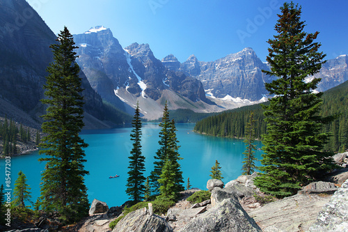 Canvas Print Moraine Lake in the Canadian Rockies