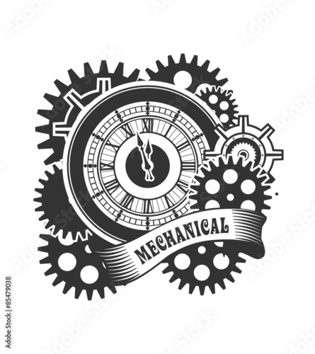 Steampunk Clock badge