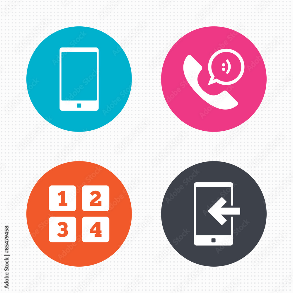 Phone icons. Call center support symbol. Phone icons. Call center support symbol.