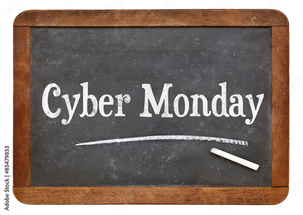 Obraz premium Cyber Monday blackboard sign