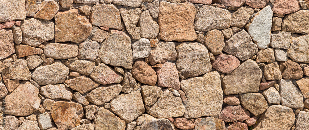 Fototapeta premium Mauer aus Naturstein
