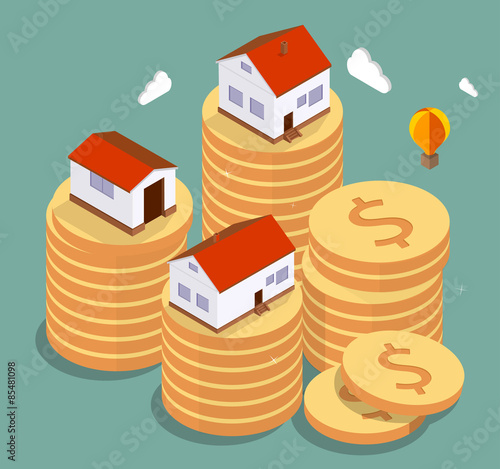 Real estate concept vector illustration.