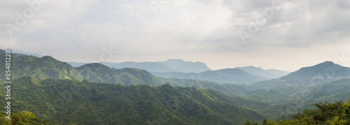 panorama forest and mountain. © vachiraphan