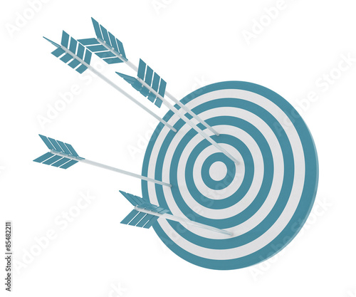the arrow in the target