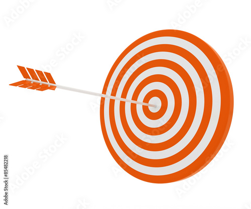 the arrow in the target