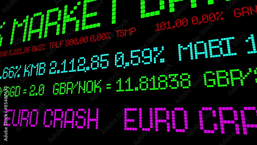 A Fictional Stock Market Ticker A Fictional Stock Market Ticker