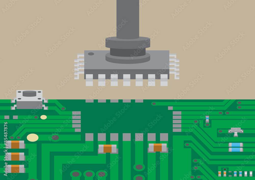 Surface mount technology component placement Surface mount technology component placement