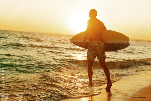 Canvas Print Surfing, Surf, City Of Los Angeles.
