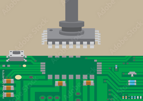 Surface mount technology component placement